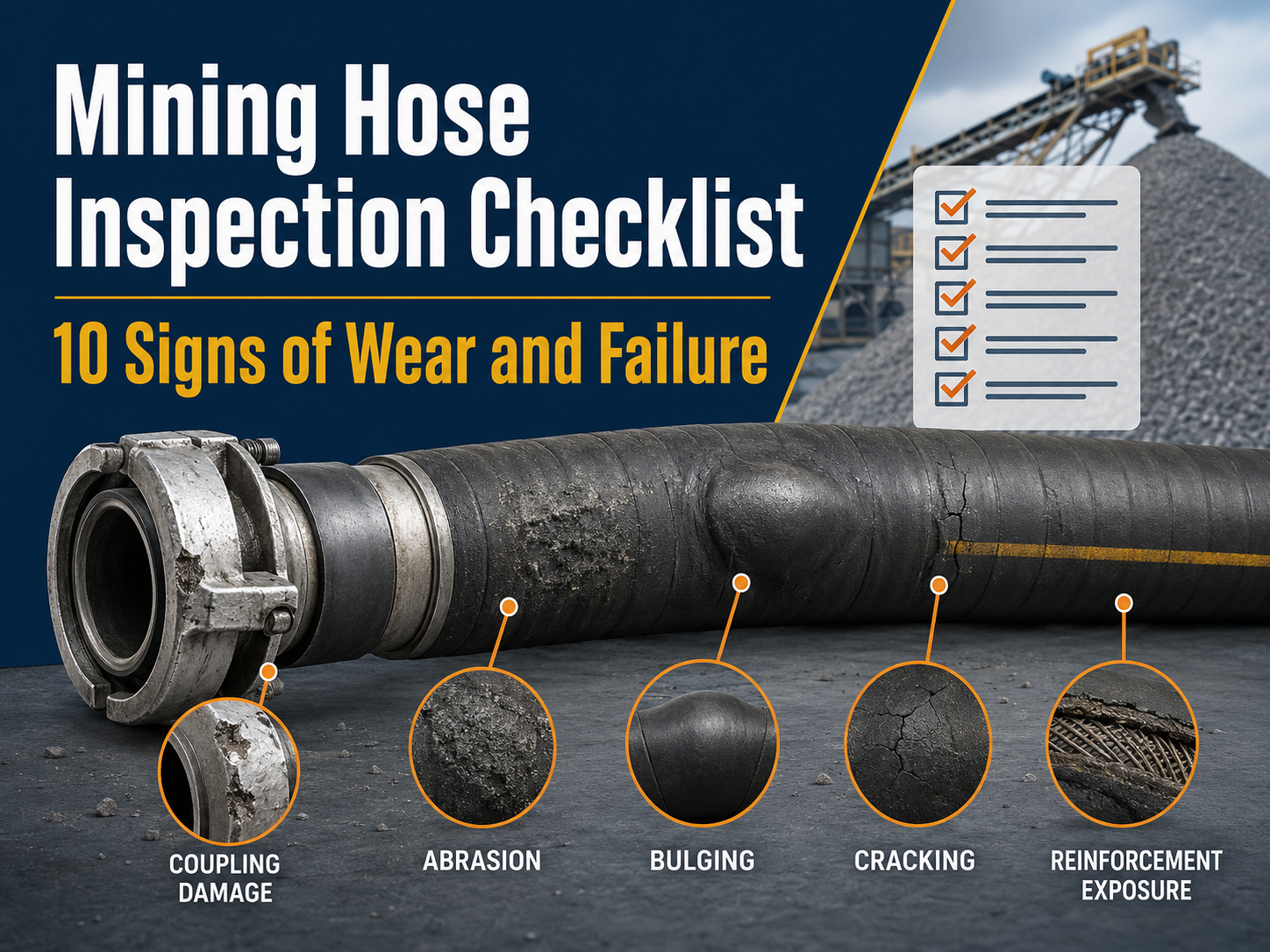 Mining Hose Inspection Checklist: 10 Signs of Wear and Failure